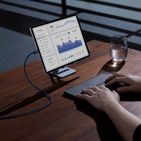 Kabel przewód Tungsten Gold USB-C - USB-C 100W 2m - granatowy