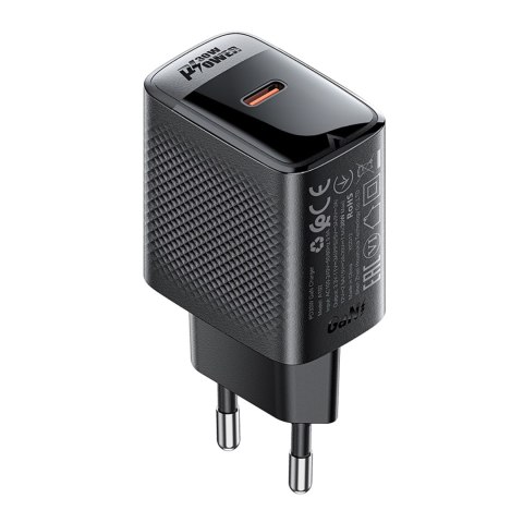 Ładowarka sieciowa A102 GaN USB-C PD 30W - czarna Ładowarka sieciowa A102 GaN USB-C PD 30W - czarna