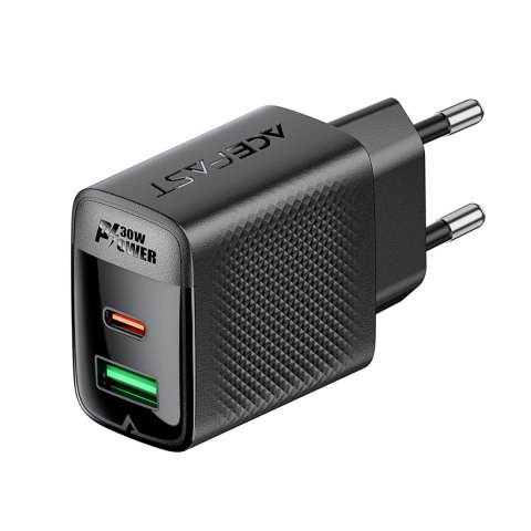 Ładowarka sieciowa A98 sieciowa GaN USB-A USB-C PD 30W - czarna Ładowarka sieciowa A98 sieciowa GaN USB-A USB-C PD 30W - czarna