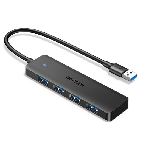 HUB rozdzielacz portu USB-A 3.0 na 4 porty USB-A 3.0 kabel 1m - czarny