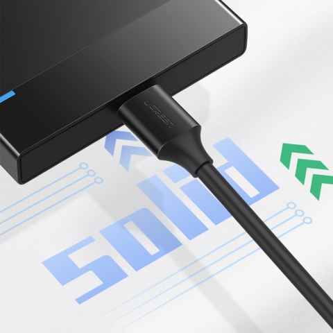 Kabel przewód USB-A 3.0 - micro USB-B 0.5m - czarny