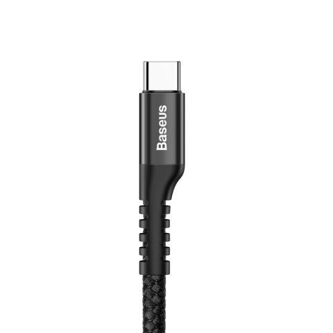 Kabel przewód spiralny Fish Eye USB-A - USB-C 2A 1m - czarny