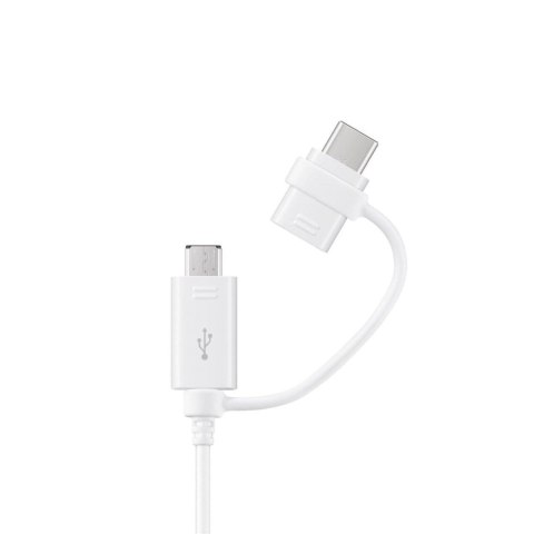 Kabel przewód Samsung Combo USB-A - micro USB i USB-C 1.5m - biały Kabel przewód Samsung Combo USB-A - micro USB i USB-C 1.5m - biały