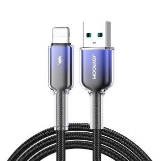 Kabel przewód Crystal-Clear Series 3A USB-A - iPhone Lightning 1.2m - czarny