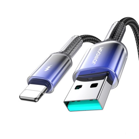 Kabel przewód Crystal-Clear Series 3A USB-A - iPhone Lightning 1.2m - czarny