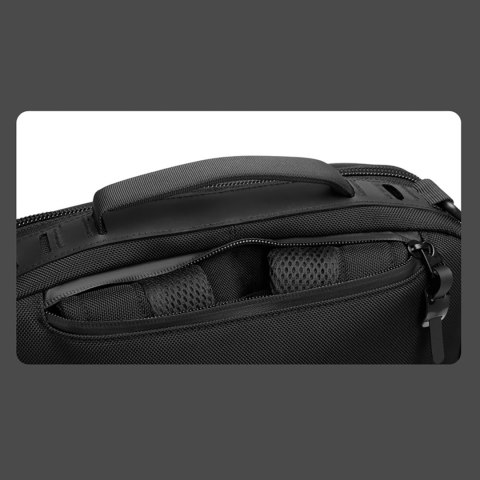 Plecak torba Premium na laptopa 15.6'' z paskiem USB 42x8x28cm - czarny