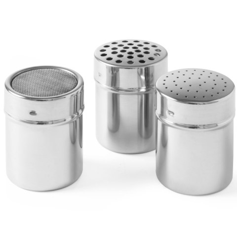 Dyspenser dozownik kuchenny z sitkiem do cukru pudru stal nierdzewna śr. 55mm wys. 75mm - Hendi 631300 Dyspenser dozownik kuchenny z sitkiem do cukru pudru stal nierdzewna śr. 55mm wys. 75mm - Hendi 631300