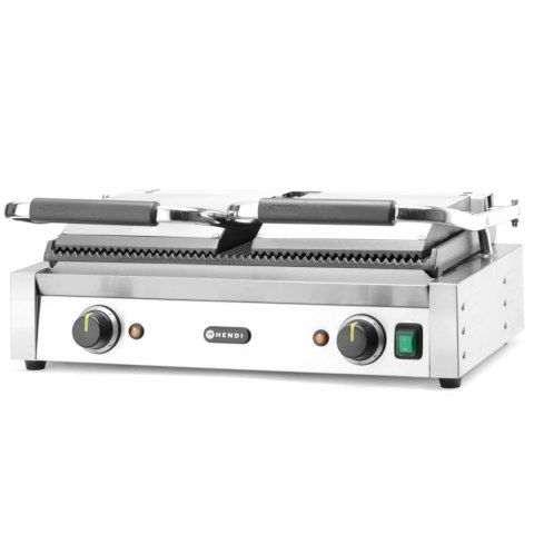 Kontakt grill kontaktowy ryflowany podwójny 3600W - Hendi 263709 Kontakt grill kontaktowy ryflowany podwójny 3600W - Hendi 263709