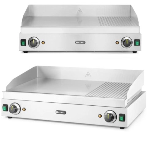 Płyta grzewcza grillowa Profi Line gładka-ryflowana podwójna do pracy ciągłej 3500W - Hendi 203163 Płyta grzewcza grillowa Profi Line gładka-ryflowana podwójna do pracy ciągłej 3500W - Hendi 203163
