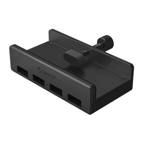 Hub rozdzielacz MH4PU na zacisk do biurka monitora 4x USB-A - czarny Hub rozdzielacz MH4PU na zacisk do biurka monitora 4x USB-A - czarny