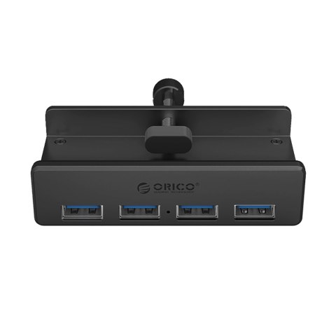 Hub rozdzielacz MH4PU na zacisk do biurka monitora 4x USB-A - czarny Hub rozdzielacz MH4PU na zacisk do biurka monitora 4x USB-A - czarny