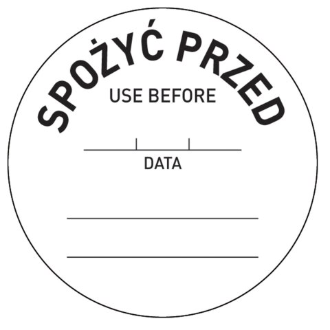Naklejki food safety spożyć przed PL EN 500 szt. Hendi 850145 Naklejki food safety spożyć przed PL EN 500 szt. Hendi 850145