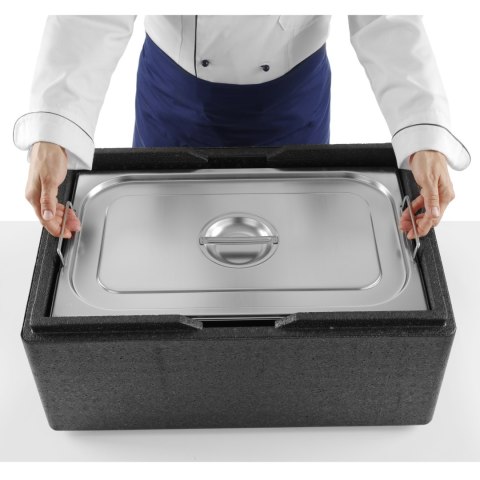 Pojemnik gastronomiczny GN 1/3 z chowanymi uchwytami 325x176x200mm 7.8L Hendi 817452 Pojemnik gastronomiczny GN 1/3 z chowanymi uchwytami 325x176x200mm 7.8L Hendi 817452