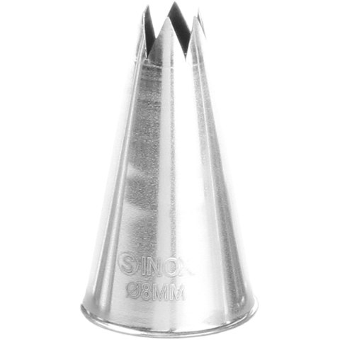 Końcówka tylka gwiazdka do rękawów worków cukierniczych stalowa śr. 8mm - HENDI 551387 Końcówka tylka gwiazdka do rękawów worków cukierniczych stalowa śr. 8mm - HENDI 551387