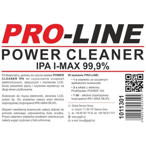 POWER CLEANER IPA zestaw do czyszczenia elektroniki optyki i monitorów PRO-LINE POWER CLEANER IPA zestaw do czyszczenia elektroniki optyki i monitorów PRO-LINE